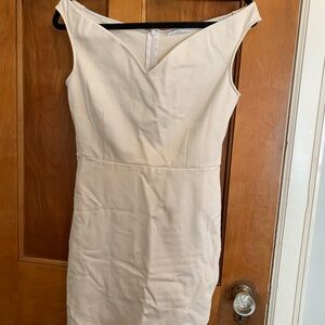 Aritzia cream classy dress
